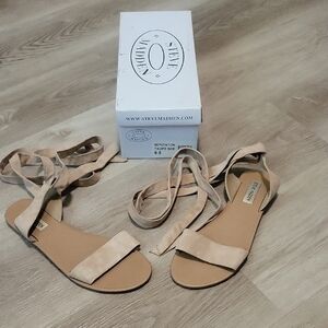 Steve Madden Tan Sandals with Ankle Strap